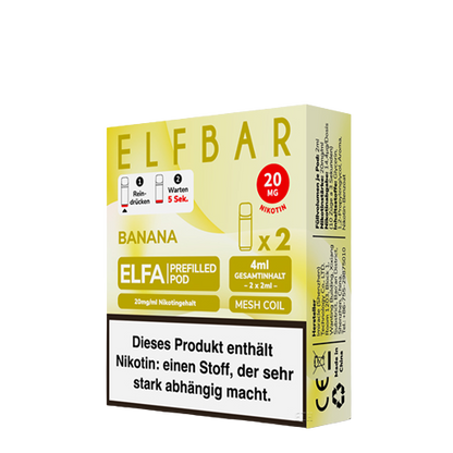 ELF BAR - ELFA PREFILLED POD - BANANA - 2ML - 2ER PACK