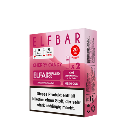 ELF BAR - ELFA PREFILLED POD - CHERRY CANDY - 2ML - 2ER PACK