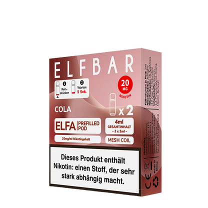 ELF BAR - ELFA PREFILLED POD - COLA - 2ML - PACK OF 2