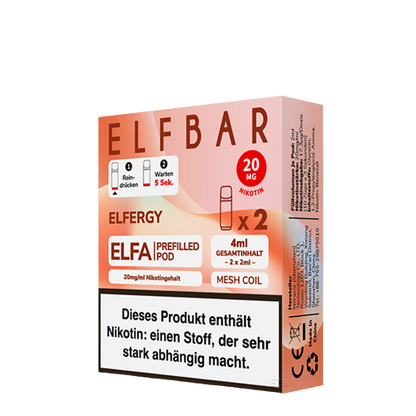 ELF BAR - ELFA PREFILLED POD - ELFERGY - 2ML - PACK OF 2