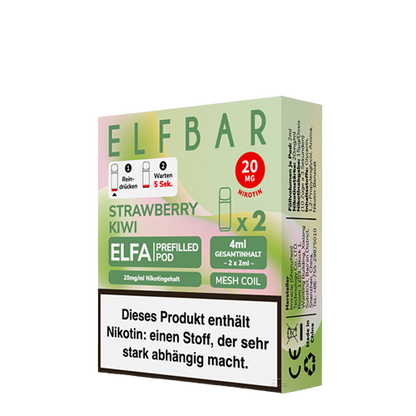 ELF BAR - ELFA PREFILLED POD - STRAWBERRY KIWI - 2ML - 2ER PACK