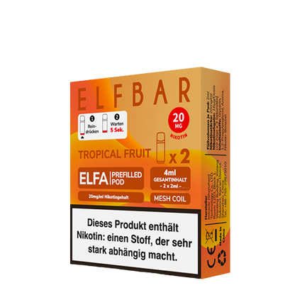 ELF BAR - ELFA PREFILLED POD - TROPICAL FRUIT - 2ML - 2ER PACK