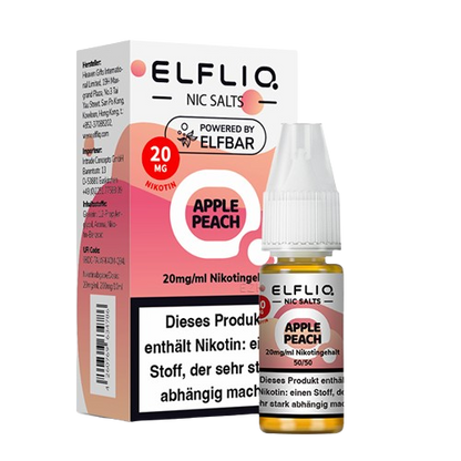 ELFBAR ELFLIQ APPLE PEACH NIKOTINSALZ LIQUID 10ml (Kindersicherung) // Steuerware