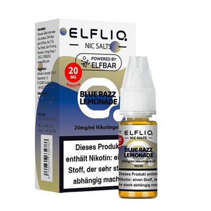 ELFBAR ELFLIQ  BLUE RAZZ LEMONADE NIKOTINSALZ LIQUID 10ml (Kindersicherung) // Steuerware