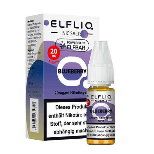 ELFBAR ELFLIQ   BLUEBERRY NIKOTINSALZ LIQUID 10ml (Kindersicherung) // Steuerware