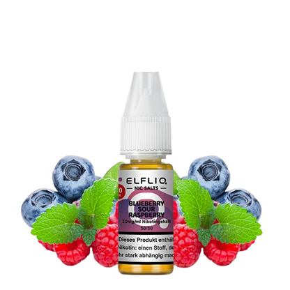 ELFBAR ELFLIQ BLUEBERRY SOUR RASPBERRY NIKOTINSALZ LIQUID 10ml (Kindersicherung) // Steuerware