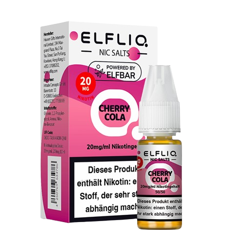 ELFBAR ELFLIQ CHERRY COLA NIKOTINSALZ LIQUID 10ml (Kindersicherung) // Steuerware