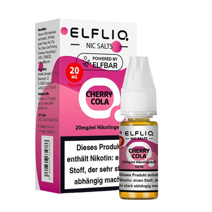 ELFBAR ELFLIQ CHERRY COLA NIKOTINSALZ LIQUID 10ml (Kindersicherung) // Steuerware