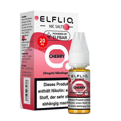 ELFBAR ELFLIQ CHERRY NIKOTINSALZ LIQUID 10ml (Kindersicherung) // Steuerware