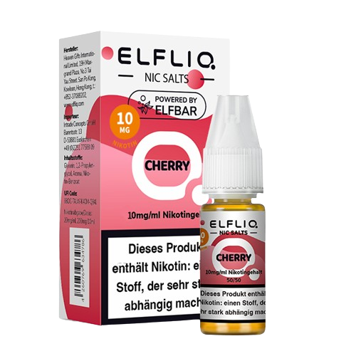 ELFBAR ELFLIQ CHERRY NIKOTINSALZ LIQUID 10ml (Kindersicherung) // Steuerware