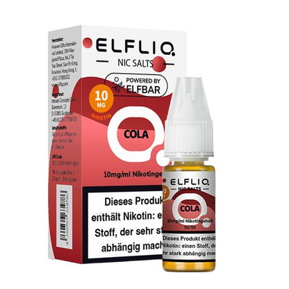 ELFBAR ELFLIQ COLA NIKOTINSALZ LIQUID 10ml (Kindersicherung) // Steuerware