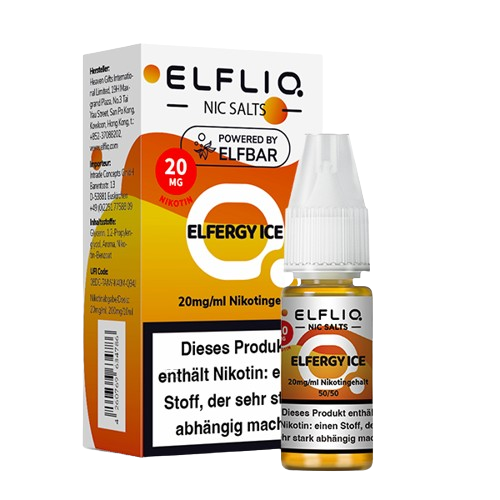 ELFBAR ELFLIQ  ELFERGY ICE NIKOTINSALZ LIQUID 10ml (Kindersicherung) // Steuerware