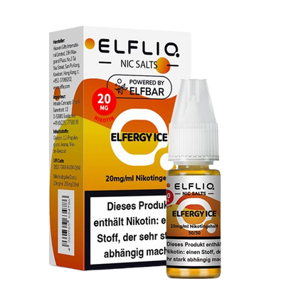 ELFBAR ELFLIQ  ELFERGY ICE NIKOTINSALZ LIQUID 10ml (Kindersicherung) // Steuerware