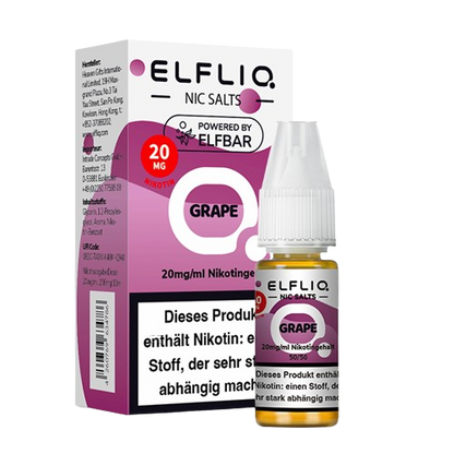 ELFBAR ELFLIQ GRAPE NIKOTINSALZ LIQUID 10ml (Kindersicherung) // Steuerware