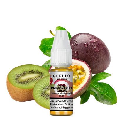 ELFBAR ELFLIQ KIWI PASSION FRUIT GUAVA NIKOTINSALZ LIQUID 10ml (Kindersicherung) // Steuerware