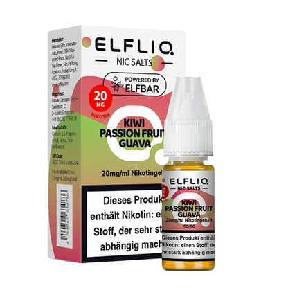 ELFBAR ELFLIQ KIWI PASSION FRUIT GUAVA NIKOTINSALZ LIQUID 10ml (Kindersicherung) // Steuerware