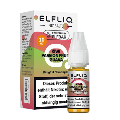 ELFBAR ELFLIQ KIWI PASSION FRUIT GUAVA NIKOTINSALZ LIQUID 10ml (Kindersicherung) // Steuerware