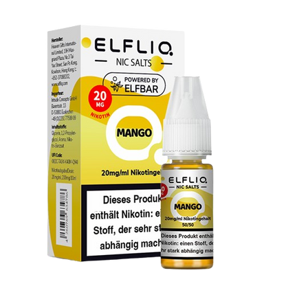 ELFBAR ELFLIQ MANGO NIKOTINSALZ LIQUID 10ml (Kindersicherung) // Steuerware