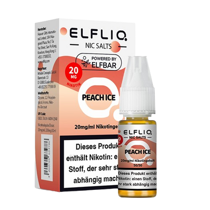 ELFBAR ELFLIQ PEACH ICE NIKOTINSALZ LIQUID 10ml (Kindersicherung) // Steuerware