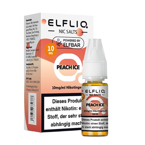 ELFBAR ELFLIQ PEACH ICE NIKOTINSALZ LIQUID 10ml (Kindersicherung) // Steuerware