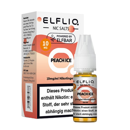 ELFBAR ELFLIQ PEACH ICE NIKOTINSALZ LIQUID 10ml (Kindersicherung) // Steuerware