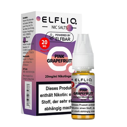 ELFBAR ELFLIQ  PINK GRAPEFRUIT NIKOTINSALZ LIQUID 10ml (Kindersicherung) // Steuerware