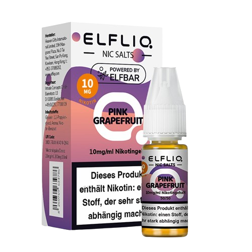 ELFBAR ELFLIQ  PINK GRAPEFRUIT NIKOTINSALZ LIQUID 10ml (Kindersicherung) // Steuerware