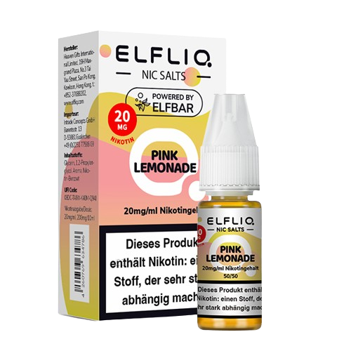 ELFBAR ELFLIQ PINK LEMONADE NIKOTINSALZ LIQUID 10ml (Kindersicherung) // Steuerware