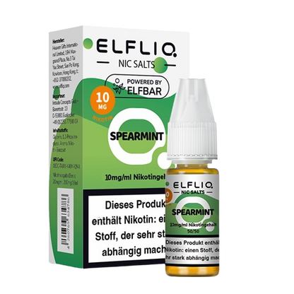 ELFBAR ELFLIQ SPEARMINT NIKOTINSALZ LIQUID 10ml (Kindersicherung) // Steuerware