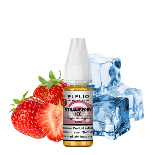 ELFBAR ELFLIQ STRAWBERRY ICE NIKOTINSALZ LIQUID 10ml (Kindersicherung) // Steuerware