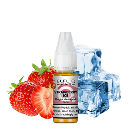 ELFBAR ELFLIQ STRAWBERRY ICE NIKOTINSALZ LIQUID 10ml (Kindersicherung) // Steuerware