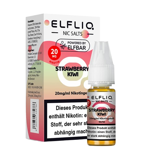 ELFBAR ELFLIQ STRAWBERRY KIWI NIKOTINSALZ LIQUID 10ml (Kindersicherung) // Steuerware