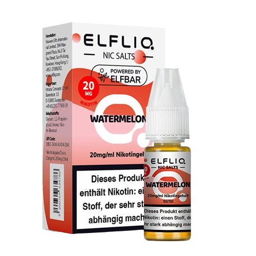 ELFBAR ELFLIQ WATERMELON NIKOTINSALZ LIQUID 10ml (Kindersicherung) // Steuerware