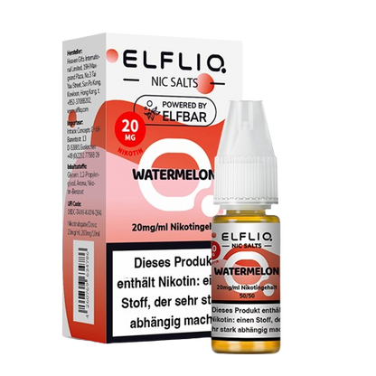 ELFBAR ELFLIQ WATERMELON NIKOTINSALZ LIQUID 10ml (Kindersicherung) // Steuerware